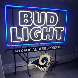 Budlight Rams Neon Light 