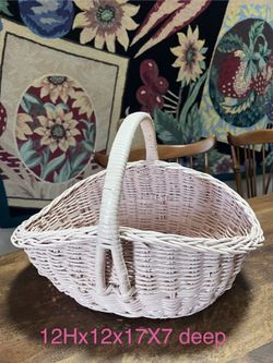 Vintage Mauve Easter Basket, Very Sturdy