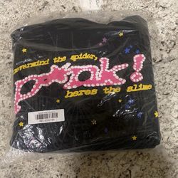 Sp5der P*nk V2 hoodie ‘Black’ Brand New Size Large 