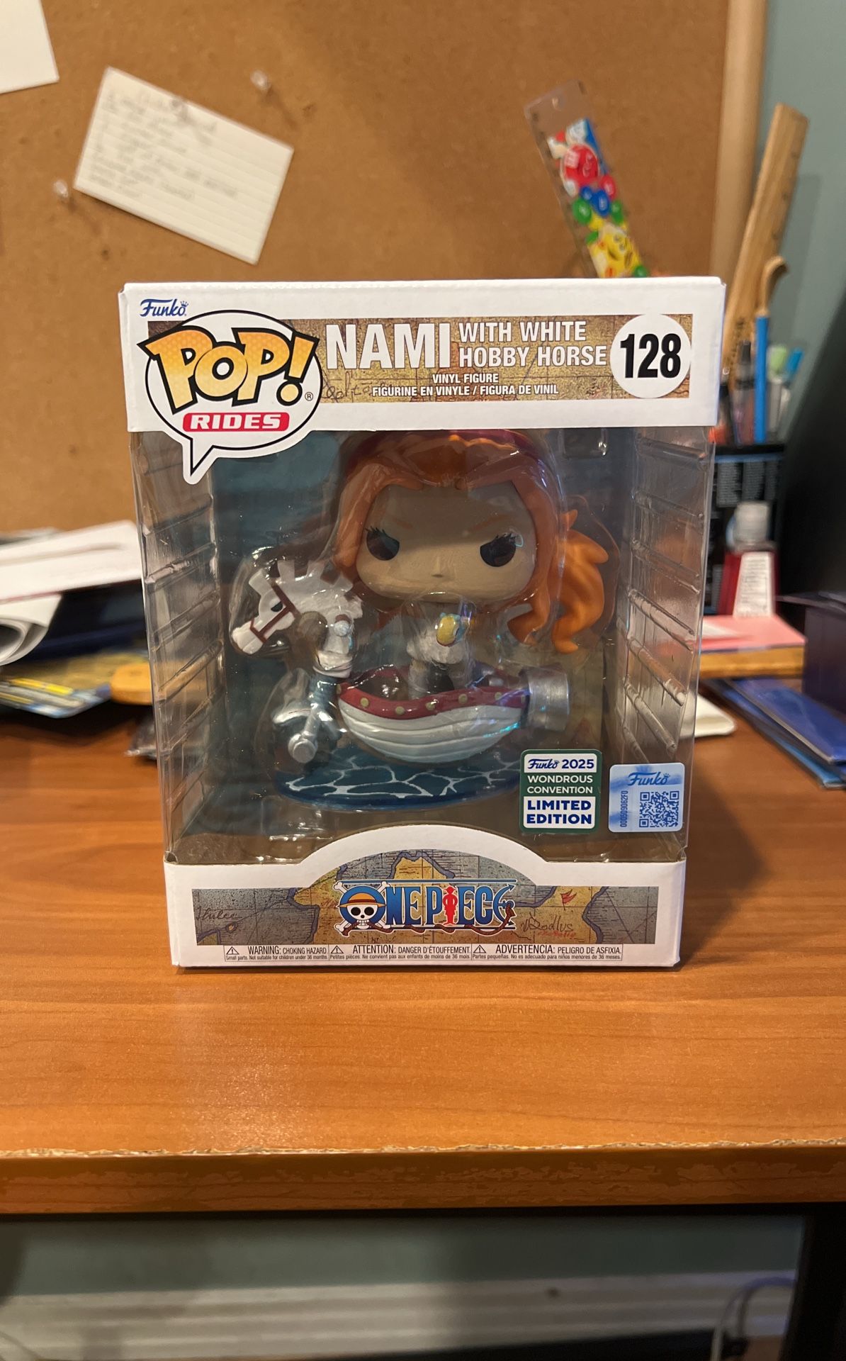 One Piece Nami with White Hobby House Funko Rides Wonder Con Shared Sticker