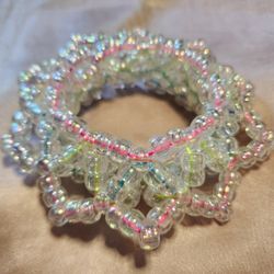 Iridescent Rainbow UFO Kandi Cuff 