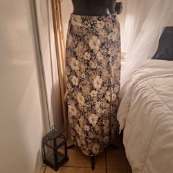 Maxiskirt flower pattern