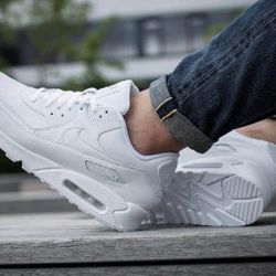 Nike White 90s MENS NIKE AIR MAX 90 (WHITE)