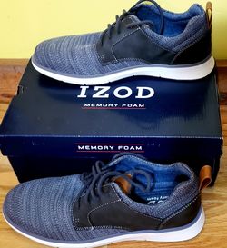 Men's Izod Gray Casual Dress Shoes Size 8.5