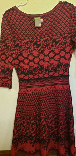 Small Taylor Red Knit Sweater Dress