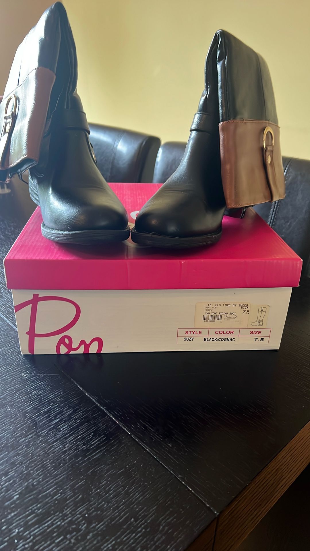 Two Tone Riding Boots
