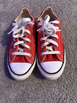 Red And White Converse Size 2.5 