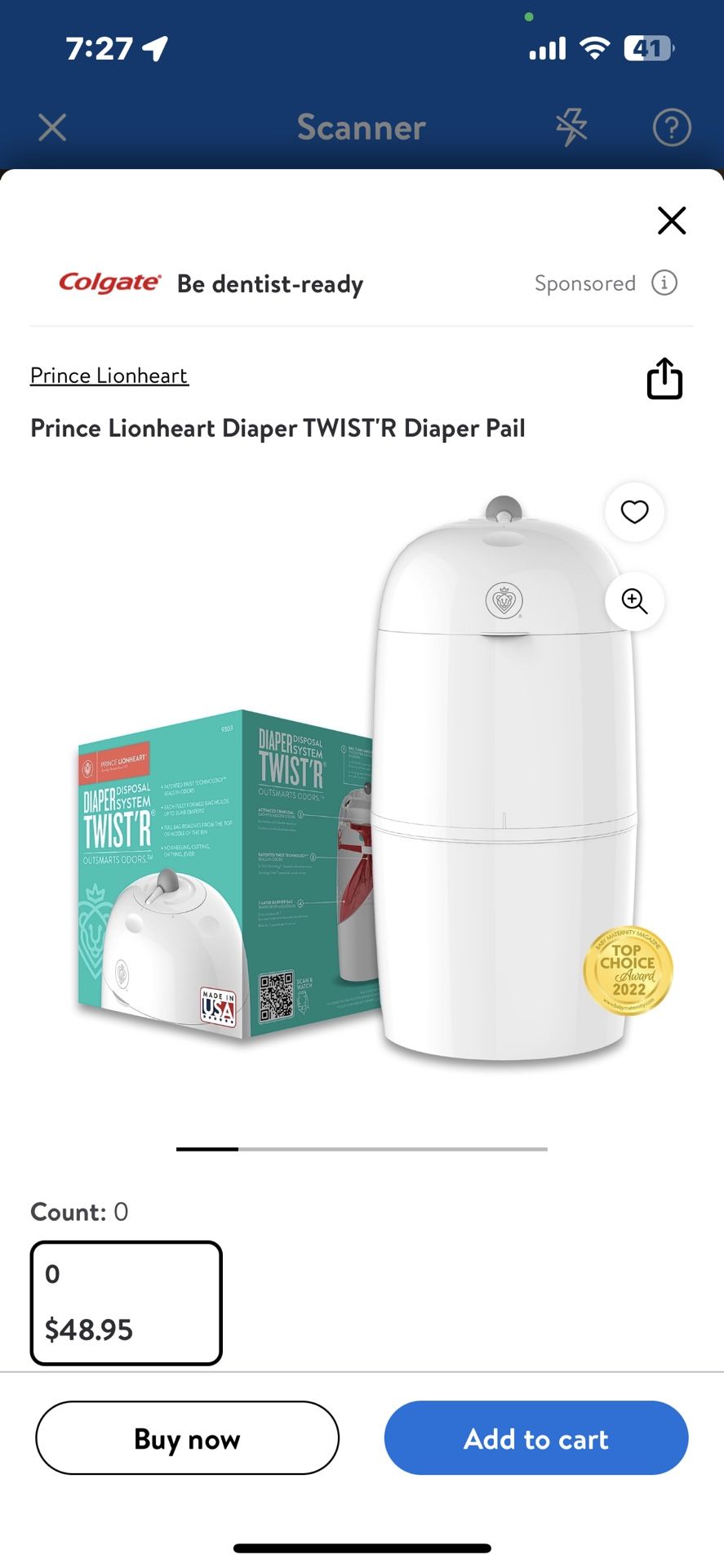 Prince Lionheart Diaper TWIST'R Diaper Pail/ Bote Para Pañales