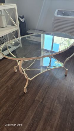 Glass Top Metal frame Coffee Table
