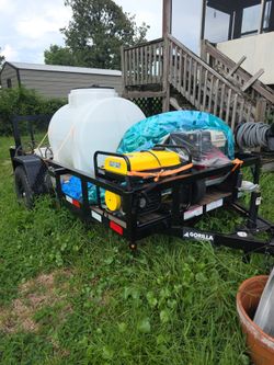 5×10 pressure washing trailer brand new used once 4gpm pressure washer generator etc