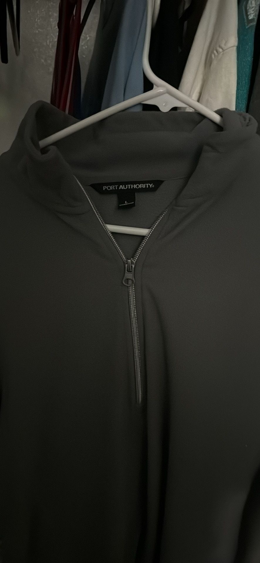 3 quarter zip up jacket grey