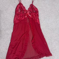 New Small Red Lace Teddy Babydoll Lingerie