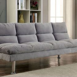 Brand New Grey Futon Sofa Sleeper 