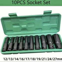 1/2” inches 10 PCS Metric Socket Set 