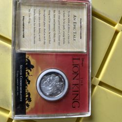 Lion King Disney Silver Coin Commemorative Collectible