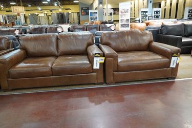 Leather Track Arm Loveseat — Toscano 