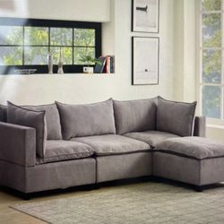 Gray modular sectional - Includes Ottoman! 