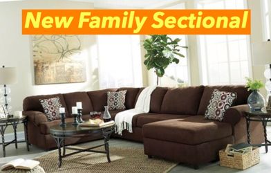 New Chocolate Sectional! More Sofa couch and Loveseat set mattress and Boxspring saves available