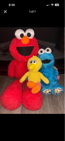 Sesame Street Plush Stuffed Animal Set of 3