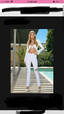 White Distressed Jeans