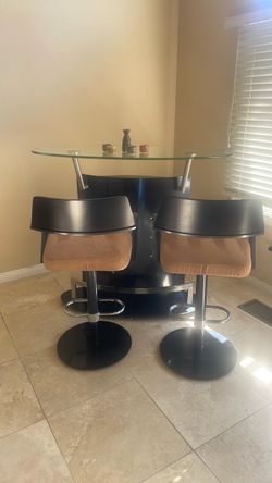 Bar with stools