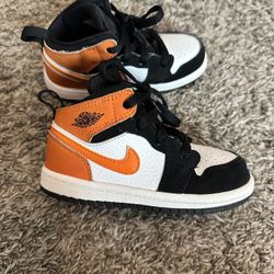 Toddler Size 8 Nike Air Jordan 1 Mid Starfish Orange 