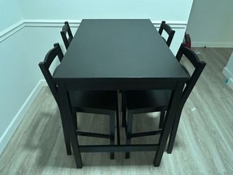 Table and chairs.