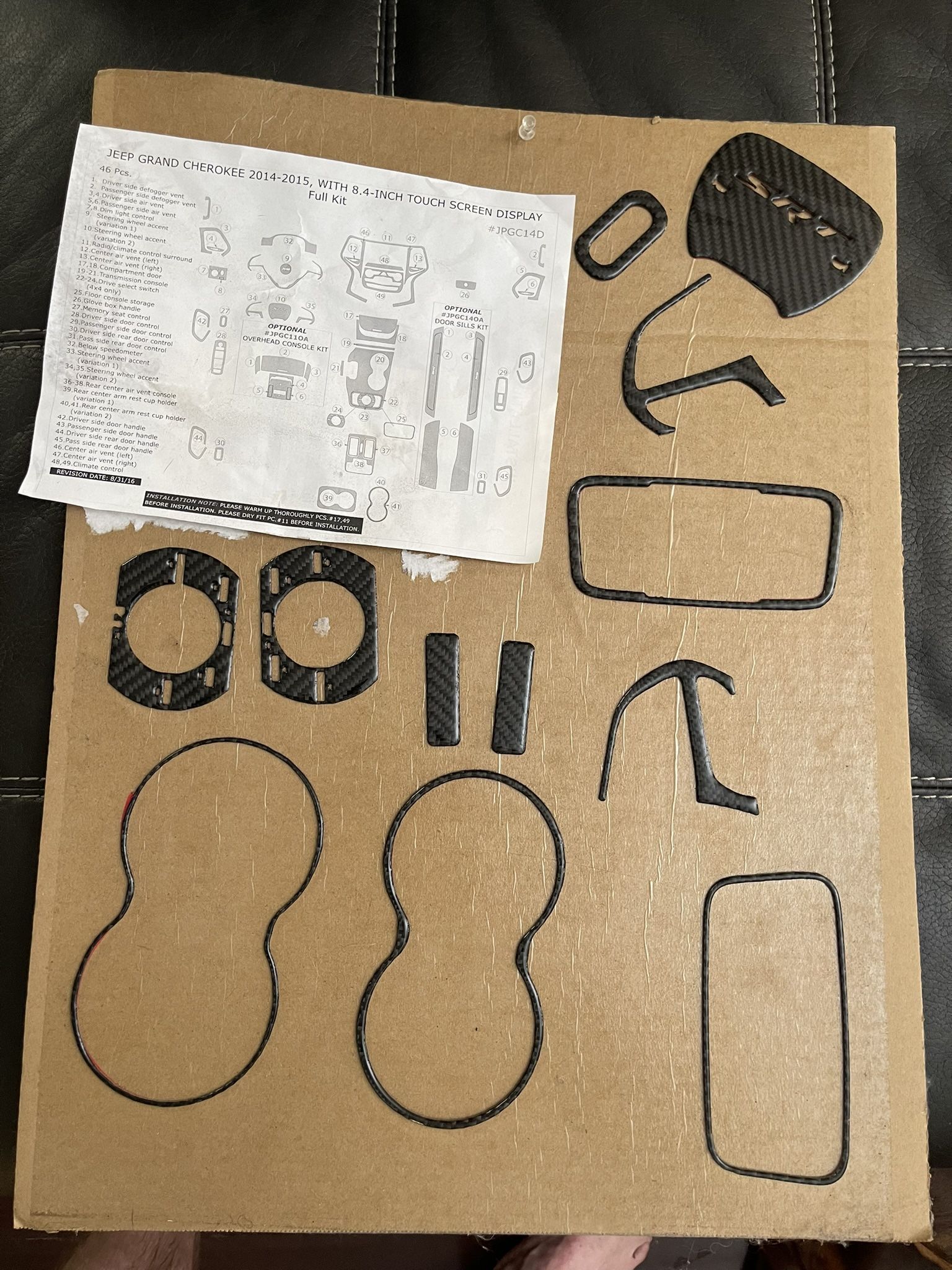 ***Jeep Grand Cherokee SRT Carbon fiber interior appliqués***