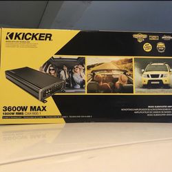 Kicker Monoblock Bass Amplifier 3600 Watts Max 1800 Watts Rms Cxa1800.1 Brand New In Box 