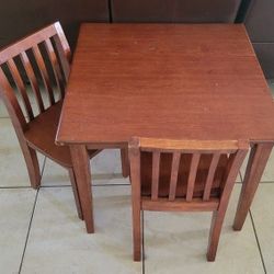Wood Toddler Table & Chairs 