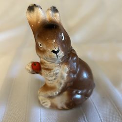 Vintage Paper Mache Easter Rabbit w/ Carrot