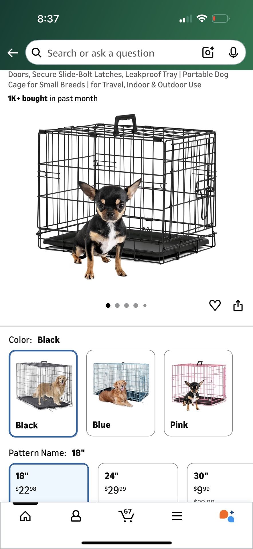 X small Animal Crate Cage Kennel
