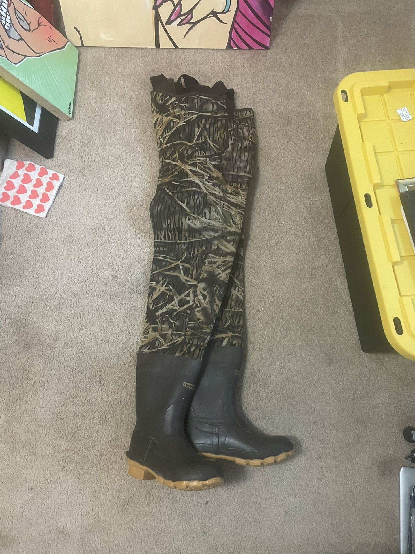 Cabela’s Neopreney RChesty Waders-S8, RedHead Bone-Dry Hobbs Creek Hip Waders - Lug Soles