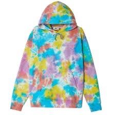 OBEY Mini Bold Recycled Tie Dye Heavyweight Pullover Hoodie Sweatshirt DS