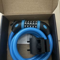 Light Blue Bike Lock