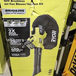 New 40V Ryobi Jet Fan blower / Vacuum kit