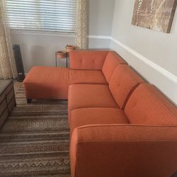 Orange Modular Sofa w Chaise