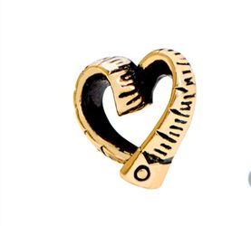 Origami Owl GOLD HEART RULER CHARM