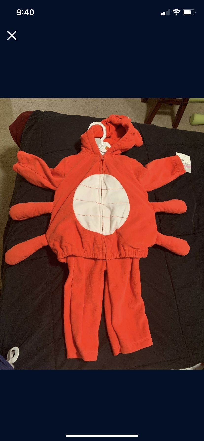 New. With tags. Carters Turtle costume. 6-9 months size.