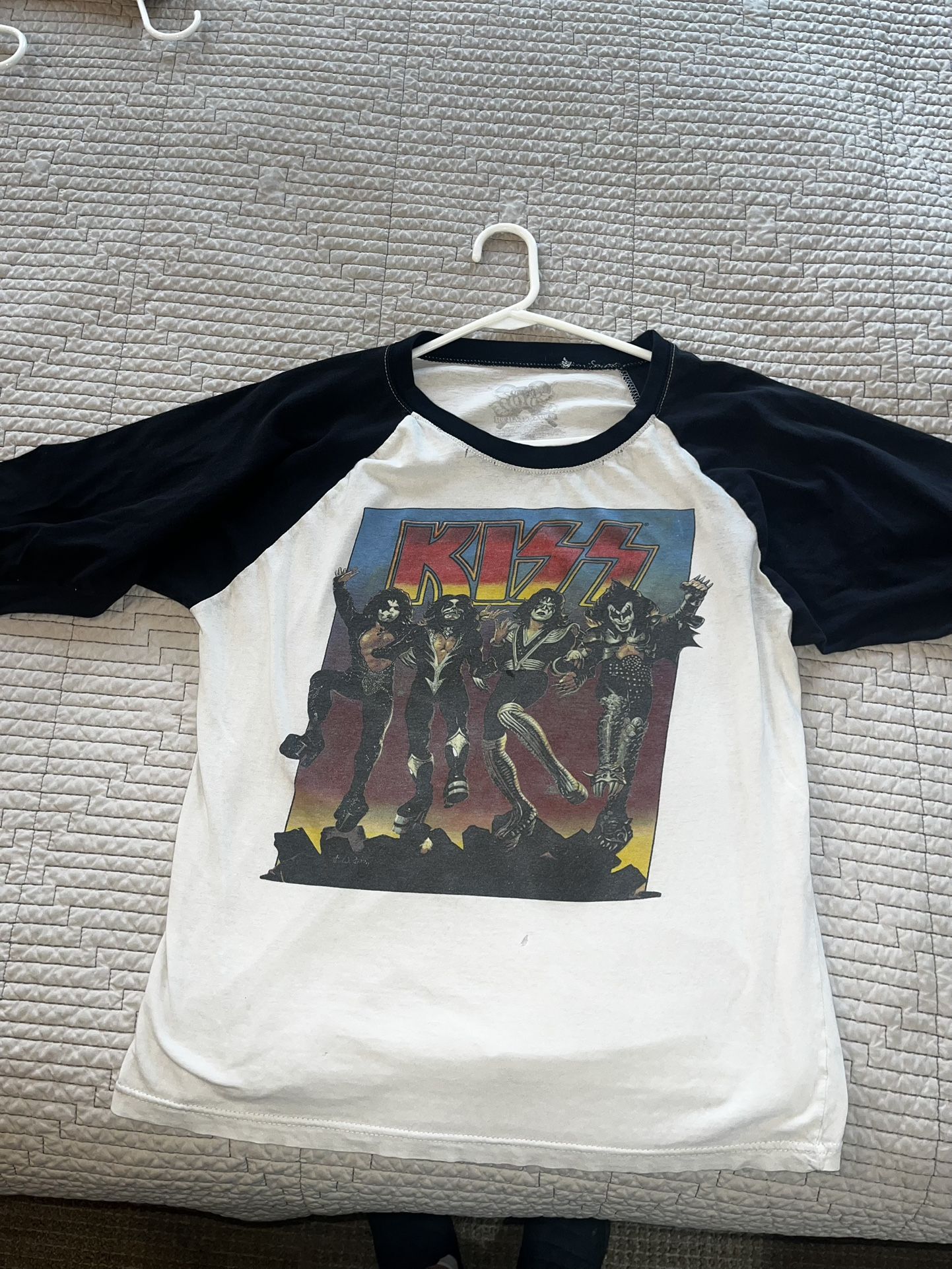 Vintage Kiss T shirt Baseball  Adult Destroyer Album Distressed 