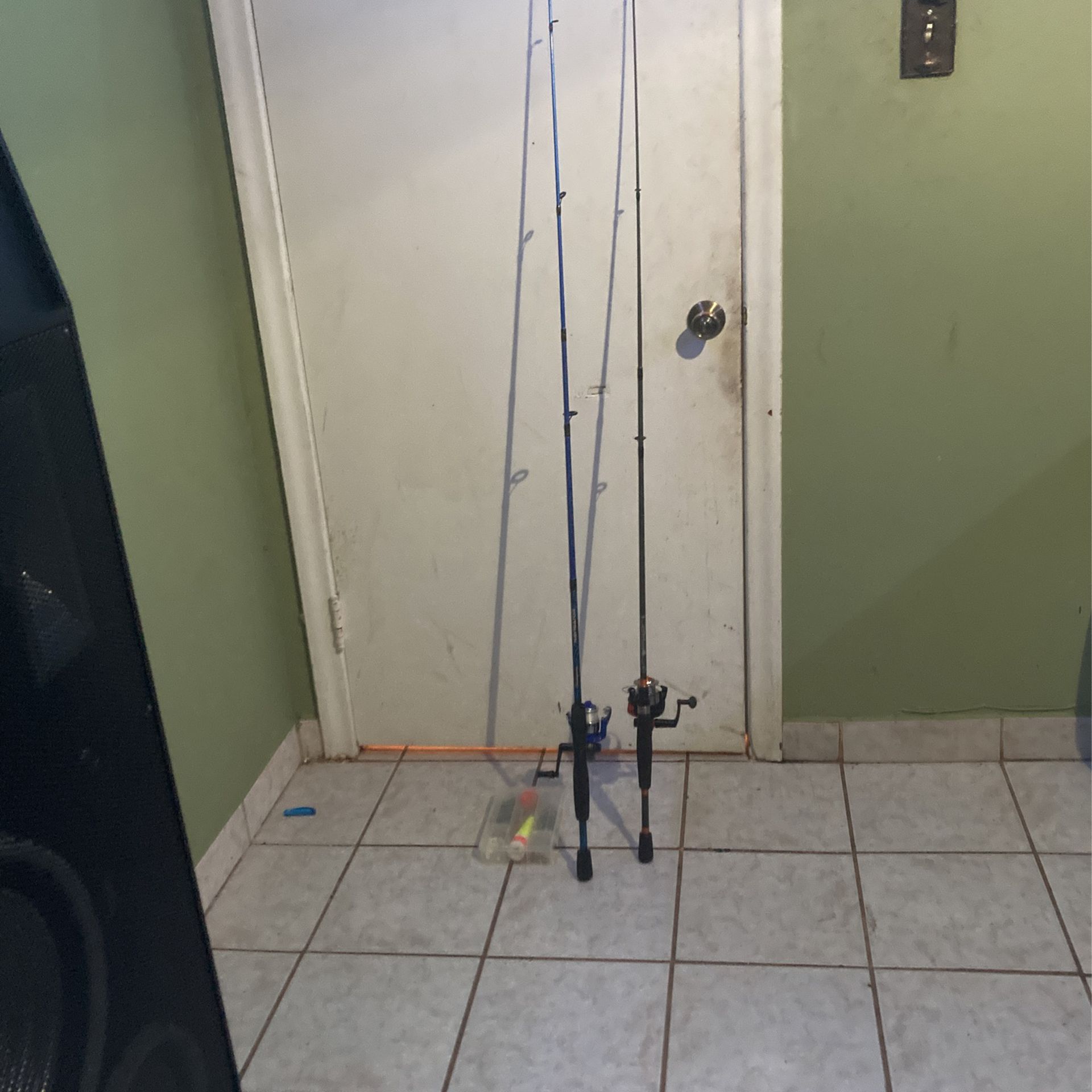 Fishing Rods And Tackle Box 