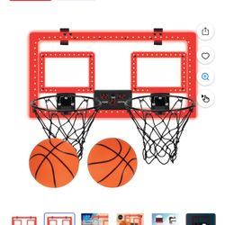 LED Over The Door Basketball Dual Hoop , New , Missing Basketballs 🏀 
