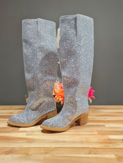 Size 6.5 Women's Fashion Glitter Knee High Boots