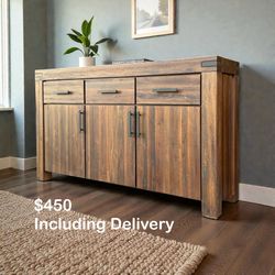 Rustic Modern Solid Wood Buffet / Sideboard – Free Delivery 