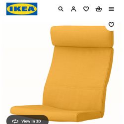 IKEA POÄNG Chair cushion, Skiftebo yellow