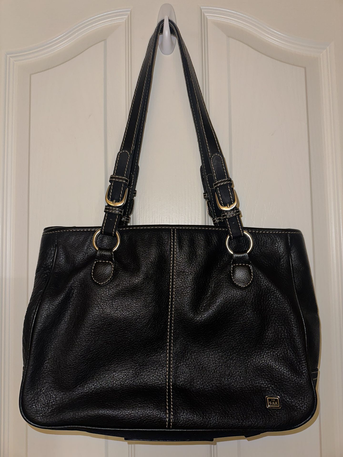 Black Leather Shoulder Bag Purse By The Sak **EXCELLENT CONDITION **