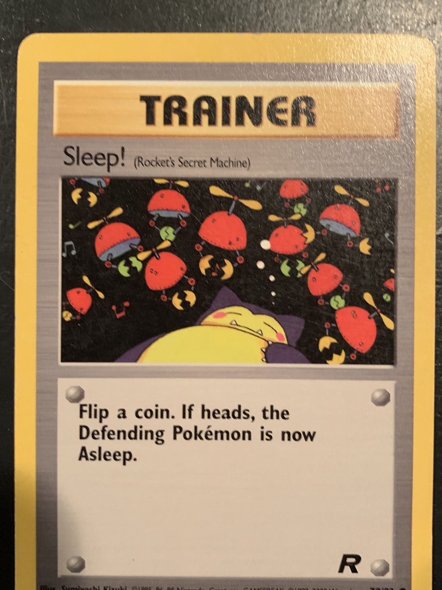 Sleep! Rocket Trainer Card 1999