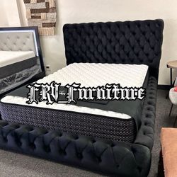 New Queen Bed Frame With Mattress 