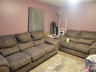 Couch And Rocking Loveseat Set