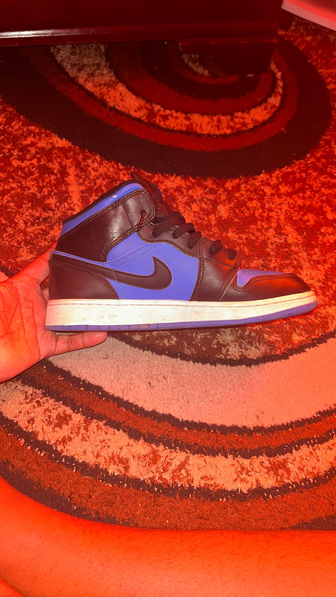Grade School Air Jordan Retro 1 Mid 'Black Royal Blue' (GS)